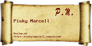 Pisky Marcell névjegykártya